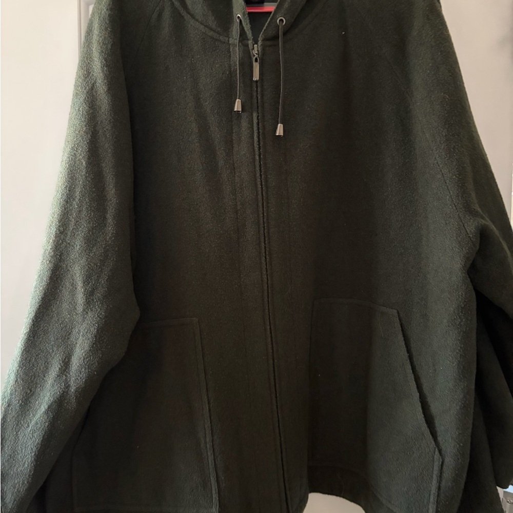 Venezia Dark Green Hooded Jacket
